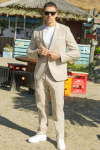 Jack & Jones Riviera Linen Blazer Beige