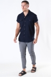 Only & Sons Andrew Waffle Chemises S/S Dark Navy