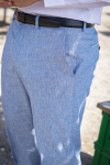Jack & Jones Riviera Linen Trouser Nautical Blue