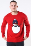 Only & Sons Xmas 7 Funny Front Badge Tricot Pompeian Red