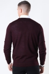 Lindbergh Merino O-Neck Tricot Dark Bordeaux