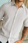 ONLY & SONS Caiden SS Linen Shirt Chinchilla