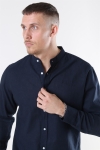Clean Cut Cotton Linen Mao Chemises Navy