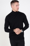 Selected Merino Rullekrave Tricot Black