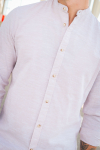 ONLY & SONS ONSCAIDEN LS SOLID LINEN MAO SHIRT NOOS Chinchilla