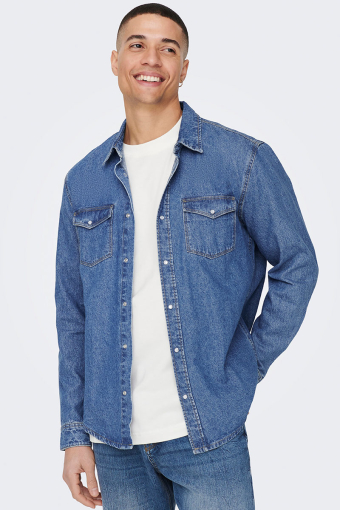 ONSBANE DENIM 3247 SHIRT NOOS Medium Blue Denim