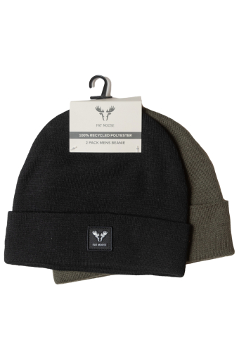 Base 2-pack beanie Black/Army