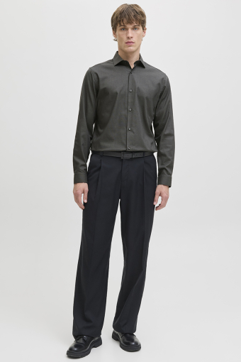 Parker Wrinkle Resistant Shirt LS Dark Grey Melange