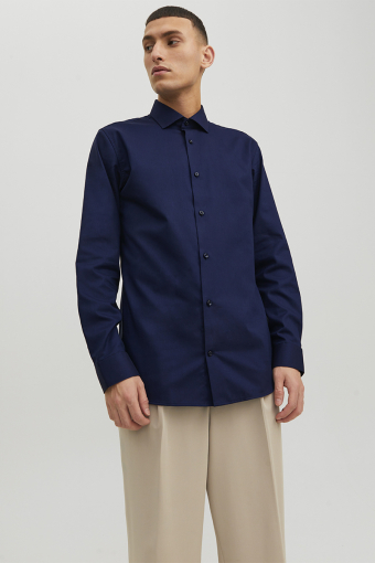 Parker Wrinkle Resistant Shirt LS Perfect Navy