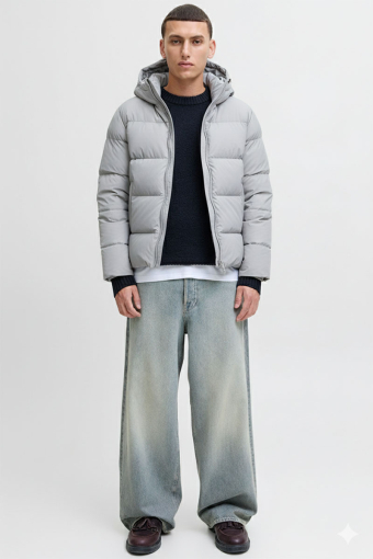 Soho Puffer Hood Jacket  Dove