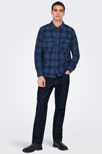 Edge Straight Fit Jeans Dark Blue Denim