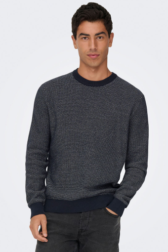 Morgan Regular Structure Crew Neck Navy Blazer