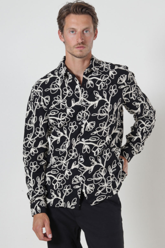 Sandoro Regular Fit Rope Shirt Jet Black