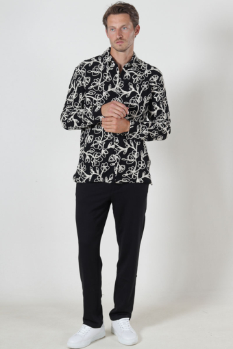 Sandoro Regular Fit Rope Shirt Jet Black