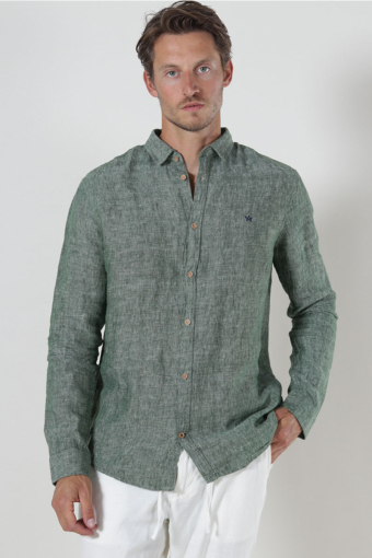 Ayers Ls shirt Hedge Green