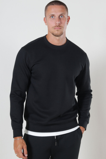 Luca Regular Fit Crew Neck Black
