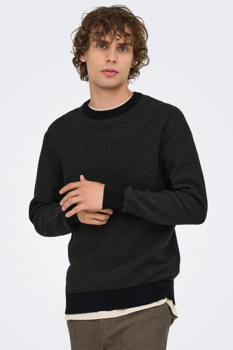 Morgan Regular Structure Crew Neck Black