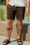 Selected Regular Brody Linen Shorts Chocolate Torte