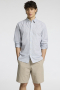 Selected Slim Sun Linen Shirt LS Bright White Thin Stripe