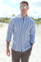Selected Reg New Linen Shirt LS Sky Captain Stripe